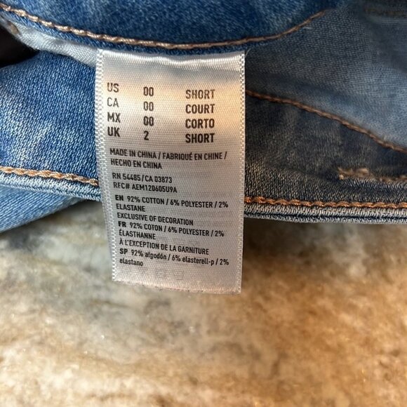 American Eagle Skinny Jeans women’s Size 00 Short Mid Rise Jegging - Picture 7 of 10